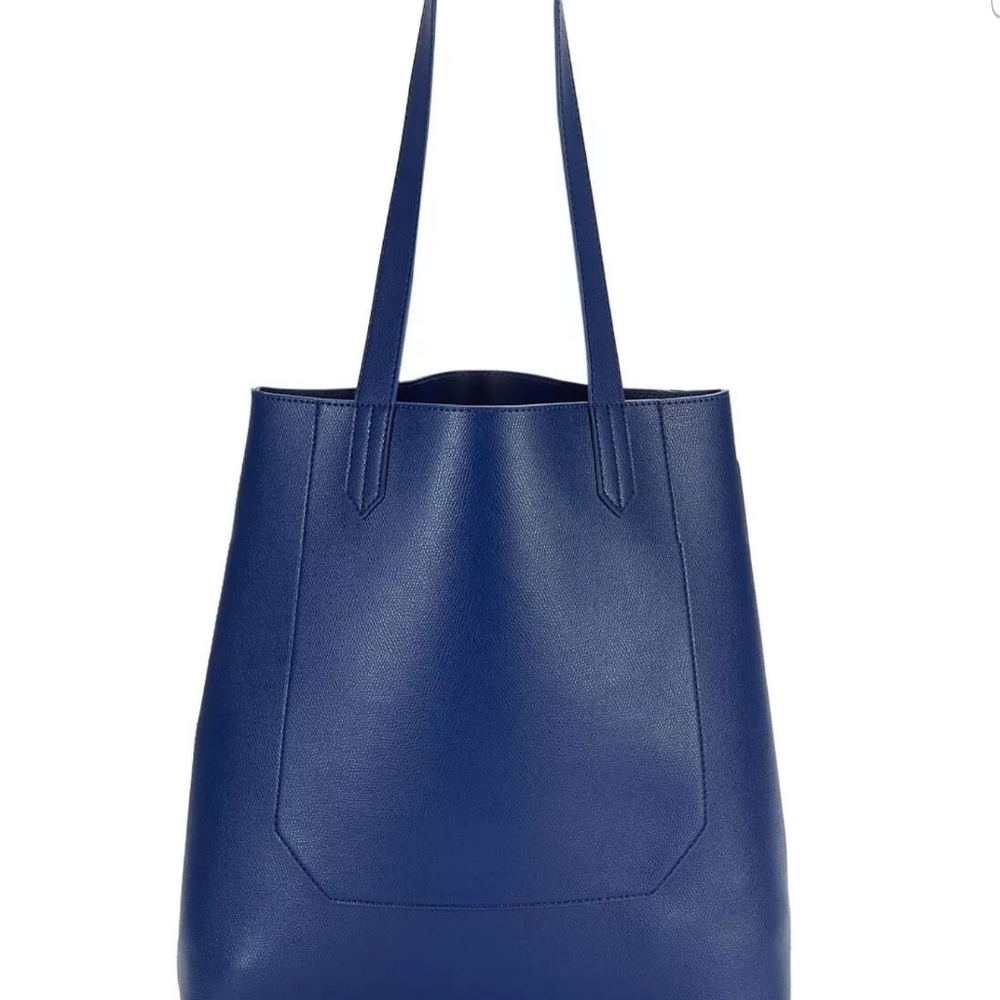 Saks Fifth Avenue Large Navy Blue Tote Bag
